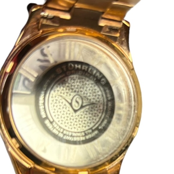Stuhrling Winchester Swiss Quartz Ladies Watch Rose Gold Diamond Bezel - Picture 9 of 10